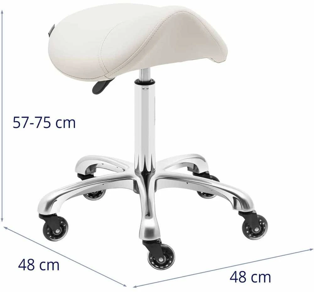 Physa Saddle kosmetinė taburetė ant ratų York, iki 150 kg, smėlio spalvos