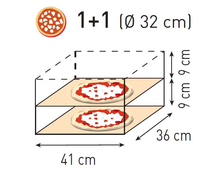 Prismafood Dviguba picos orkaitė Basic Vetro 2/40 2 picos 2400W - Hendi 226674
