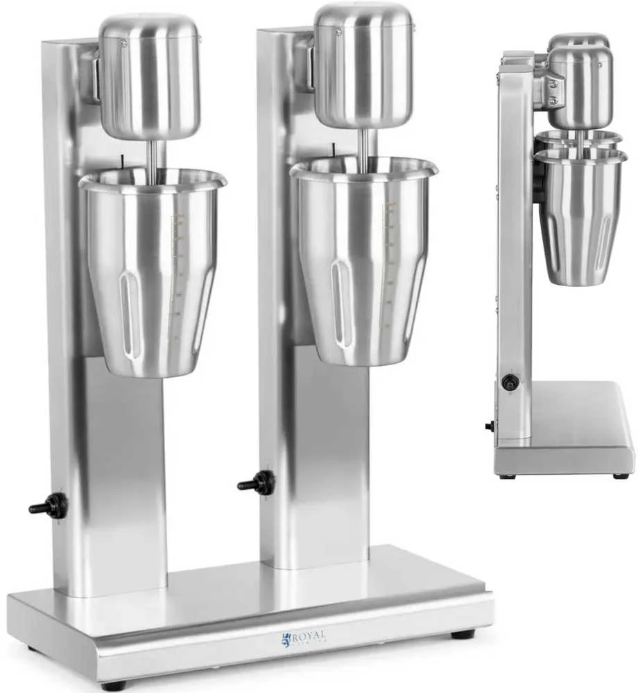 Plakiklis Royal Catering Kokteilių plaktuvo baro maišytuvas dvigubas 2 x 1 l 15000 aps./min