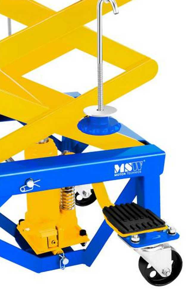 Platforminis liftas mobilus motociklo keltuvas ant ratų motociklams 135kg MSW MHB-135-PRO