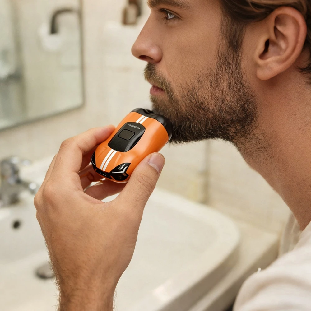 Barzdaskutė MAXGROOM M-501 elektrinis skustuvas – oranžinis