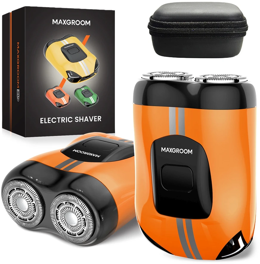 Barzdaskutė MAXGROOM M-501 elektrinis skustuvas – oranžinis