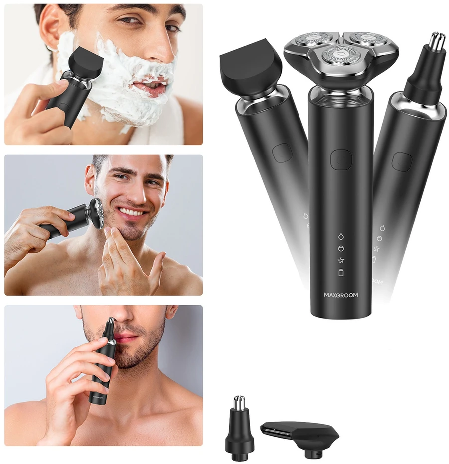 MAXGROOM BS-8012A 3-in-1 Electric Shaver - Juodas