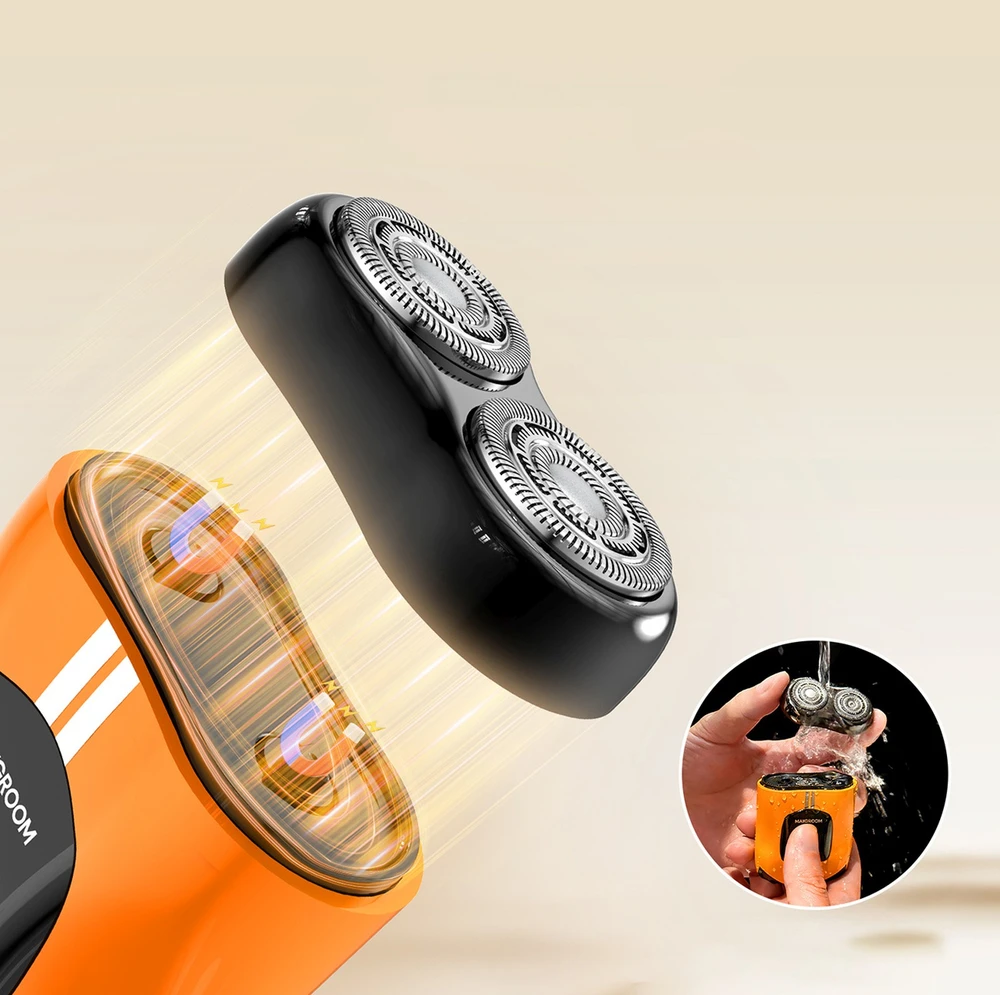 Barzdaskutė MAXGROOM M-501 elektrinis skustuvas – oranžinis