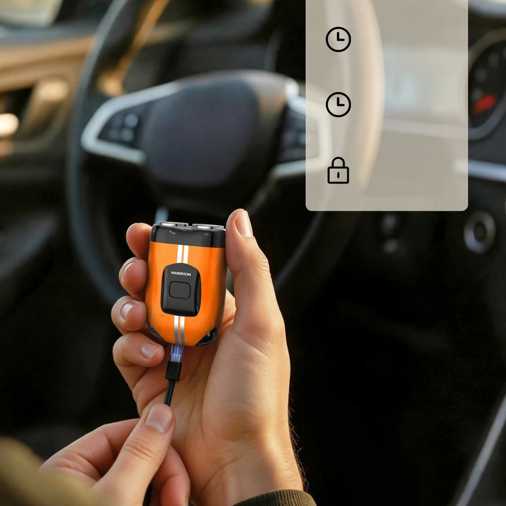 Barzdaskutė MAXGROOM M-501 elektrinis skustuvas – oranžinis