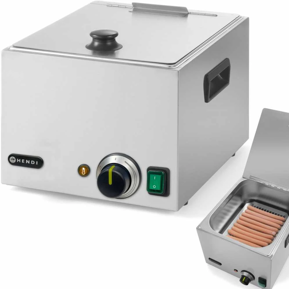 Garų puodas Kitchen Line dešrelių šildytuvas 10 litrų - Hendi 240502