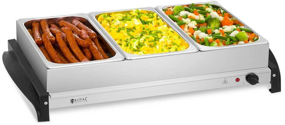 Elektrinis maisto šildytuvas 3 indams 400W Royal Catering