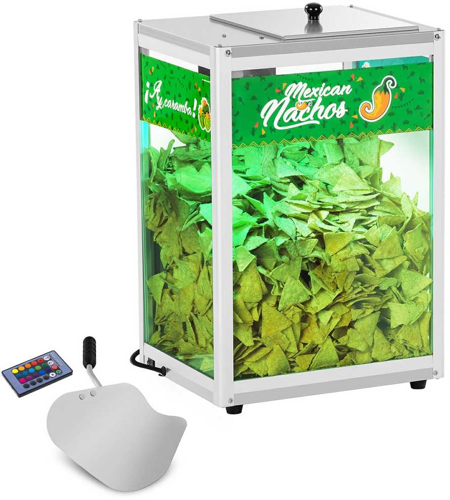 Šviečiantis šildytuvas nachos, kukurūzų spragėsiams ir žemės riešutams LED 100W Royal Catering RCNW-1L