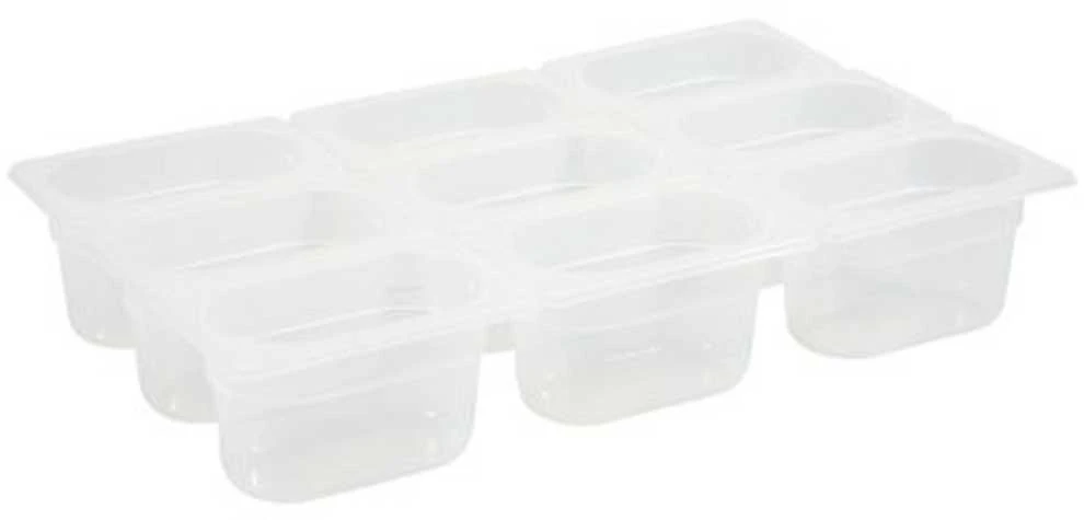 Maitinimo konteineris su polipropilenu GN 1/9 aukštis 100 mm - Hendi 880524