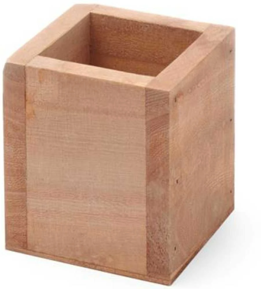 Kvadratinė medinė stalo įrankių talpa 80x80x95 mm - Hendi 664186