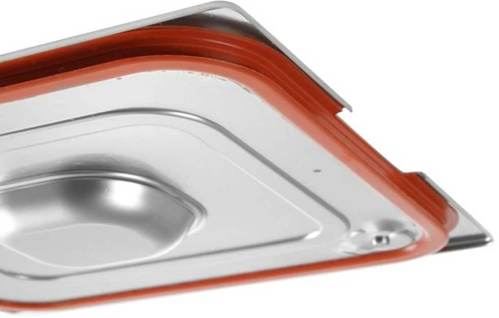 GN Profi Line su konteinerio dangtelis su silikoniniu sandarikliu ir išpjova GN1/3 rankenoms 325x176mm plienas - Hendi 804339