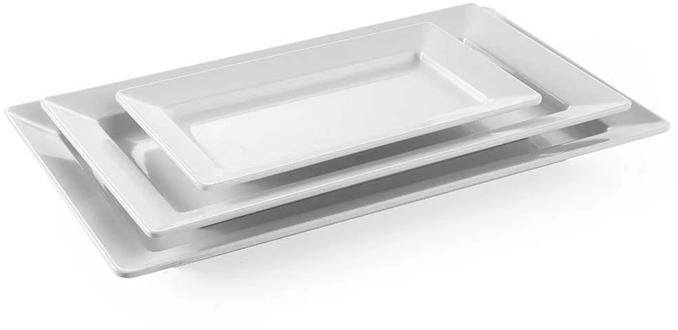Półmisek su melaminy prostokątny 49.5x27cm aukštis 5.6cm balta - Hendi 561515