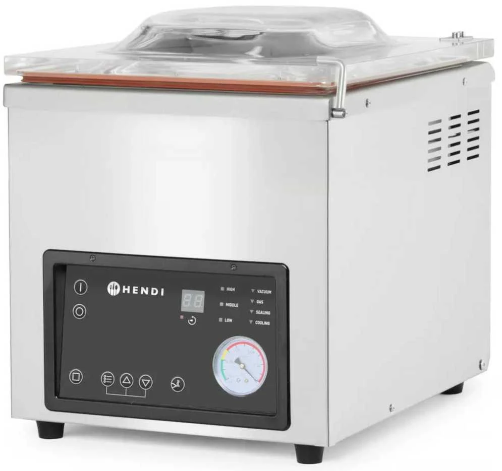 Profi Line kamerinė vakuuminė maisto pakavimo mašina didelėms porcijoms 300mm 370W - Hendi 975268