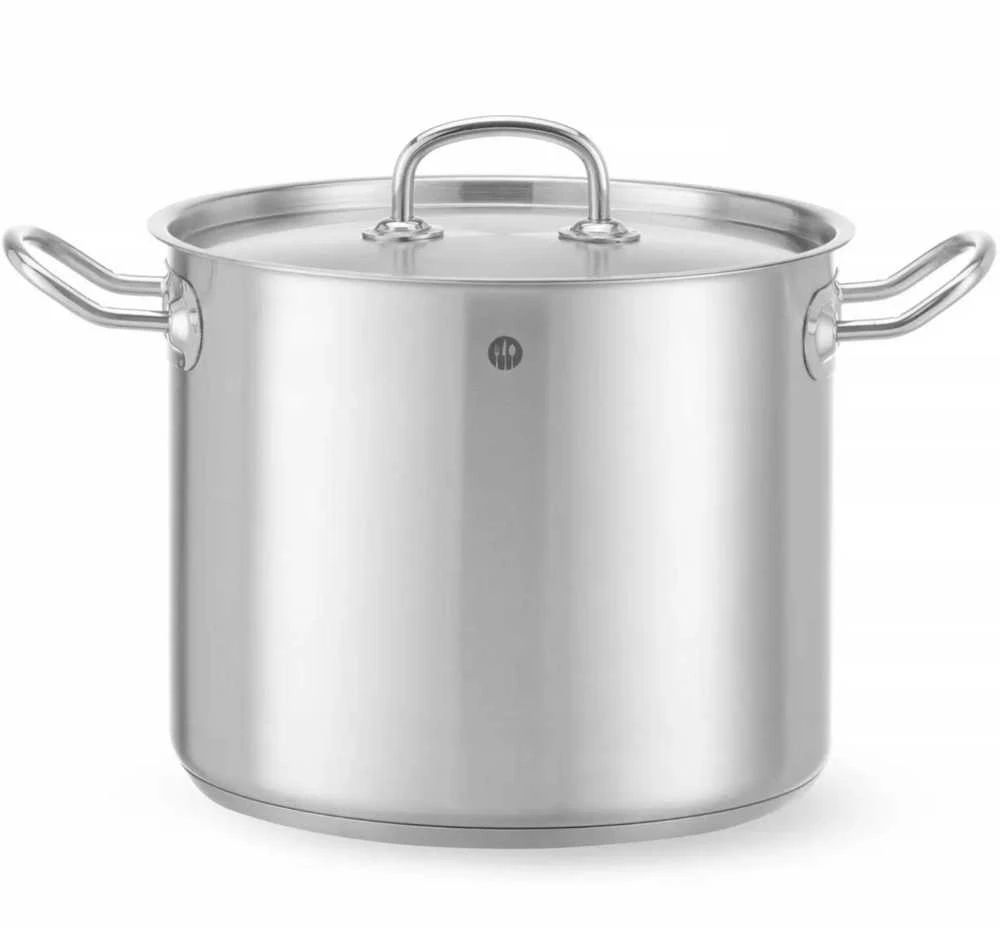 Puodas aukštas Kitchen Line su dangteliu 9 l śr. 240 x 200 h - Hendi 837306