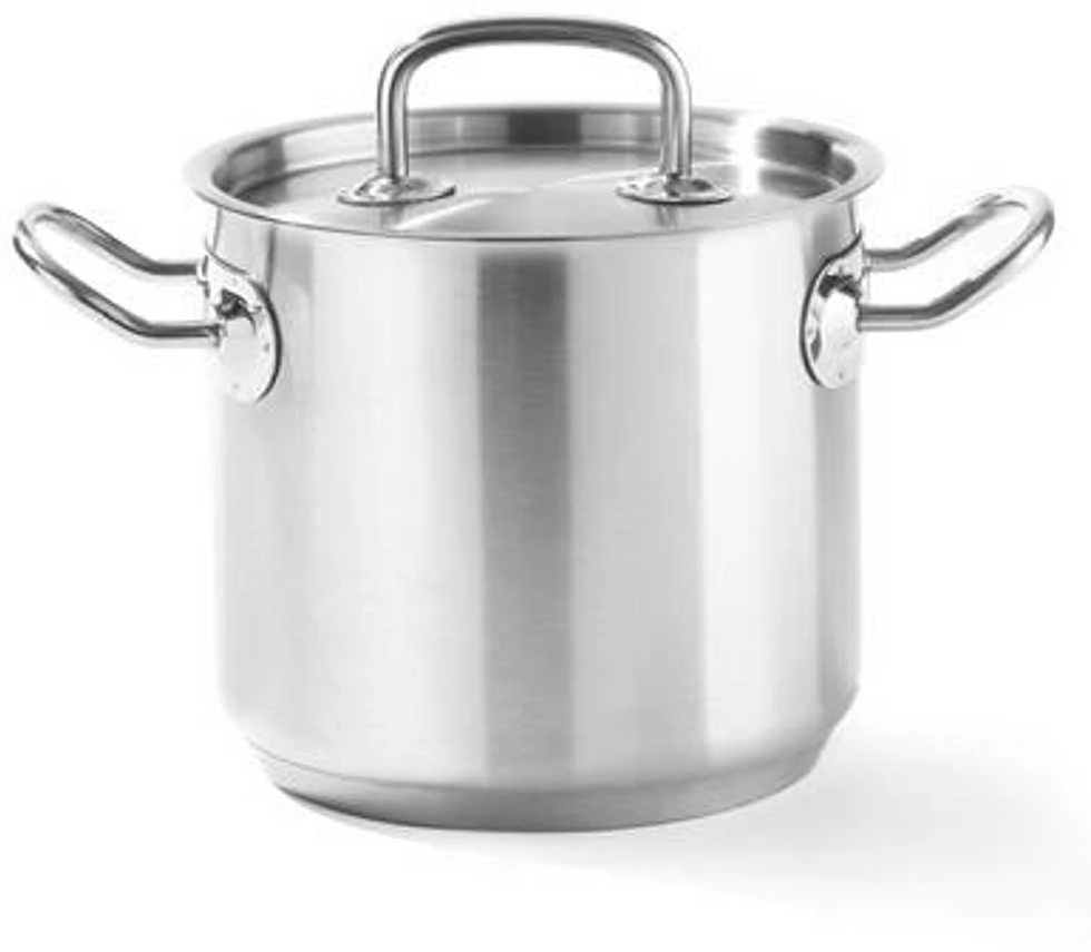 Puodas aukštas Kitchen Line su dangteliu 9 l śr. 240 x 200 h - Hendi 837306