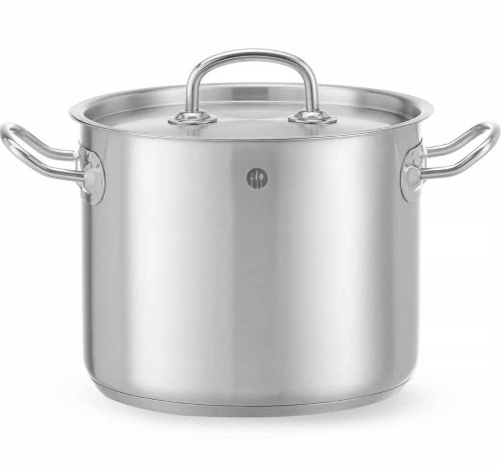 Puodas aukštas Kitchen Line su dangteliu 5 l śr. 200 x 160 h - Hendi 837207
