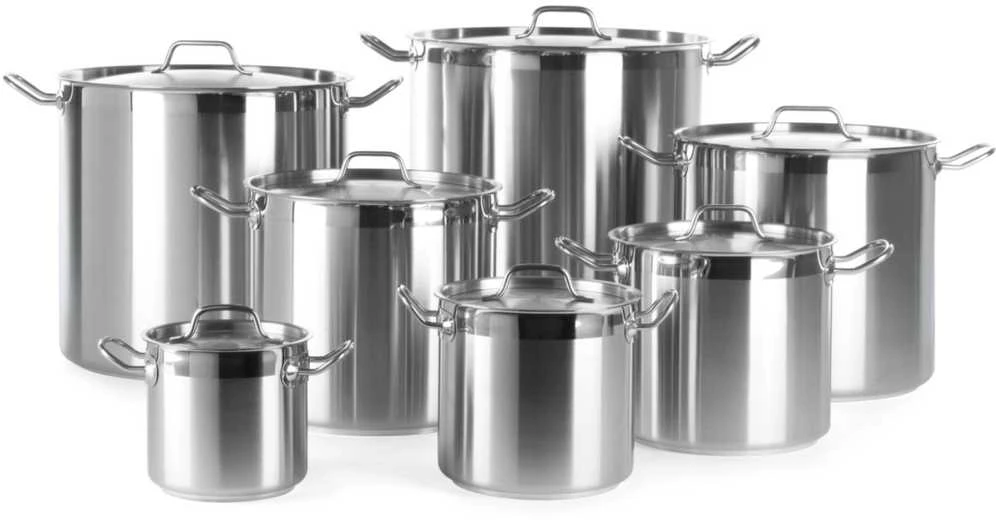 Puodas aukštas Profi Line su dangteliu dno Sandwich 70 l śr. 450 x 450 mm - Hendi 832929