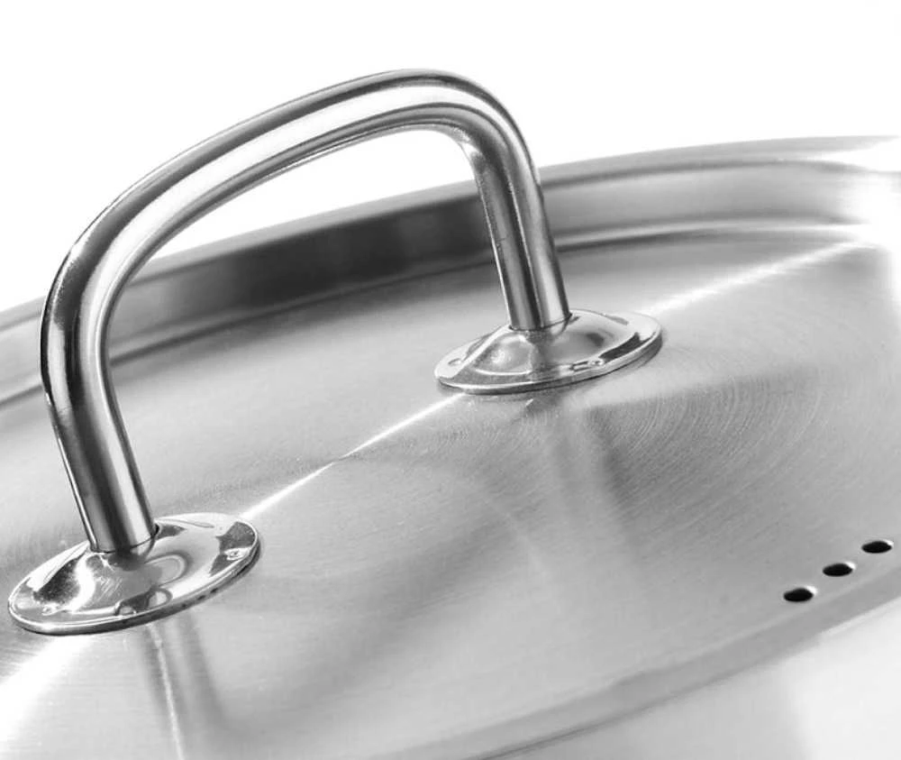 Puodas niski Kitchen Line su dangteliu 12 l śr. 320 x 150 h - Hendi 836040