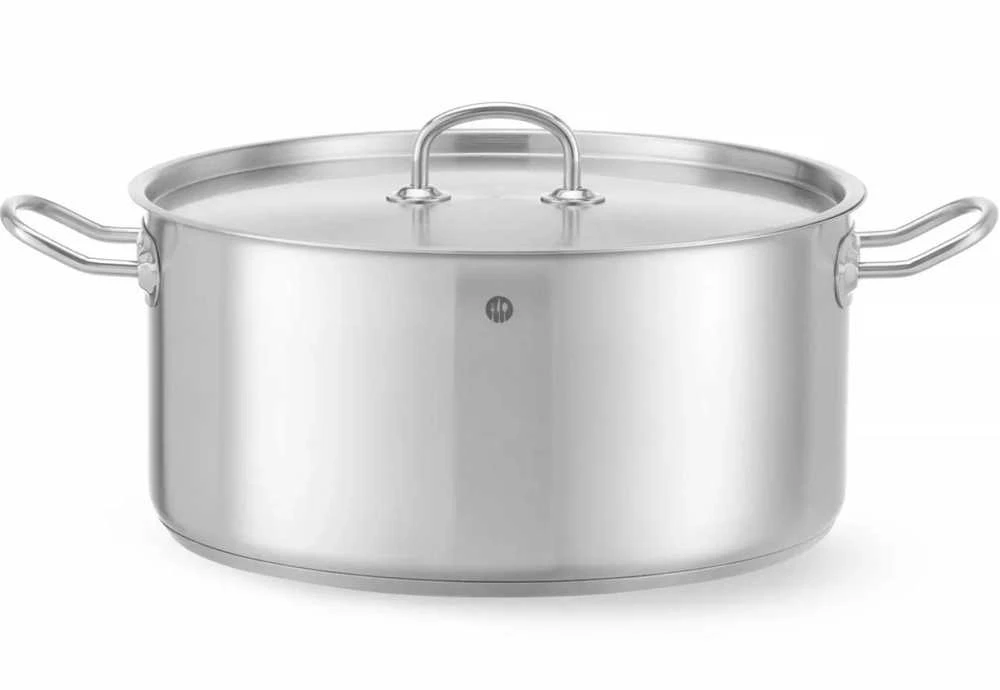 Puodas niski Kitchen Line su dangteliu 12 l śr. 320 x 150 h - Hendi 836040