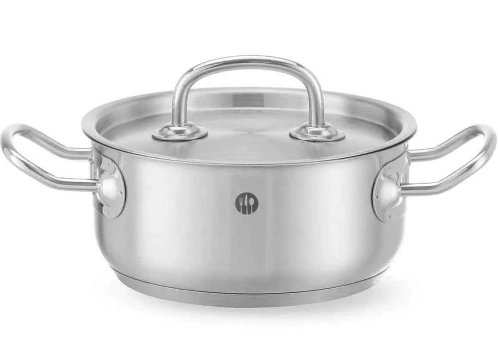 Puodas niski Kitchen Line su dangteliu 1,5 l śr. 160 x 75 h - Hendi 836002