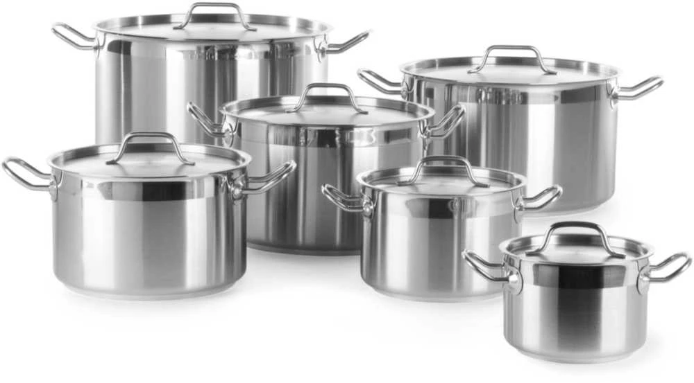 Puodas niski Profi Line su dangteliu 4,8 l śr. 240 x 105 h - Hendi 830406