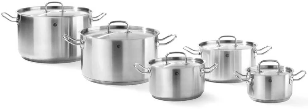 Puodas średni Kitchen Line su dangteliu 6 l śr. 240 x 135 mm - Hendi 836309