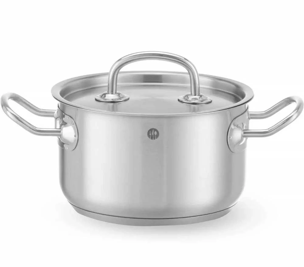Puodas średni Kitchen Line su dangteliu 1,9 l śr. 160 x 95 mm - Hendi 836101