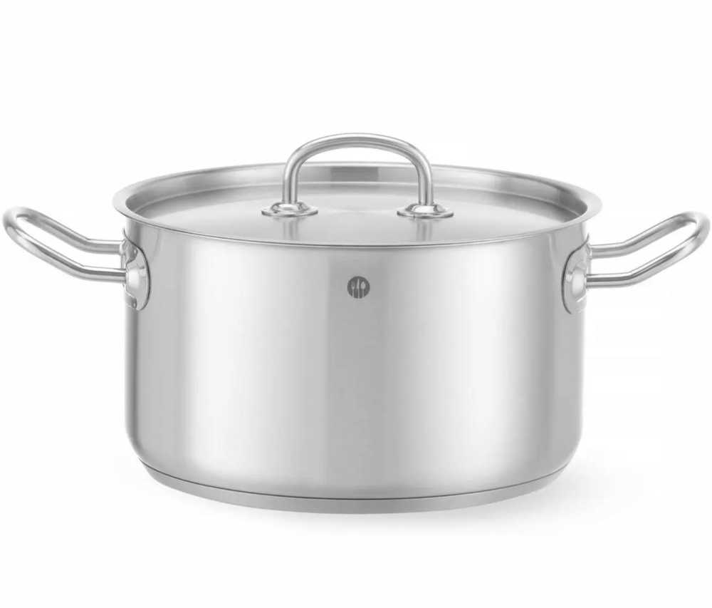 Puodas średni Kitchen Line su dangteliu 6 l śr. 240 x 135 mm - Hendi 836309