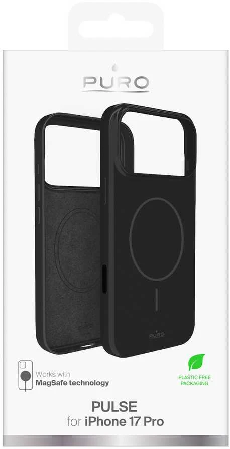 Puro Pulse Protective dėklas skirtas Apple iPhone 17 Pro Polycarbonate – juodos spalvos