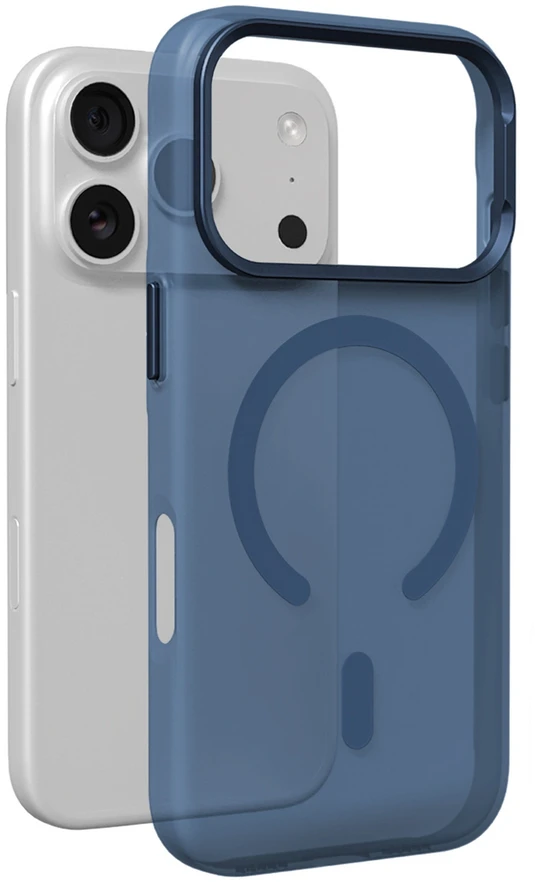 Puro „Lightfeel“ „iPhone 17 Pro“ dėklas, suderinamas su „MagSafe“ – skaidrus Mėlyna