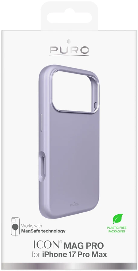 Puro Icon Mag Pro Liquid Silicone dėklas telefonui iPhone 17 Pro Max, MagSafe Compatible, with Camera Protection and Aluminum Mygtukai – Rožinė