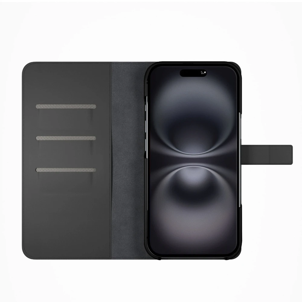 Puro Wallet Detachable MagSafe 2in1 Apple iPhone 16 – dėklas telefonui juodos spalvos