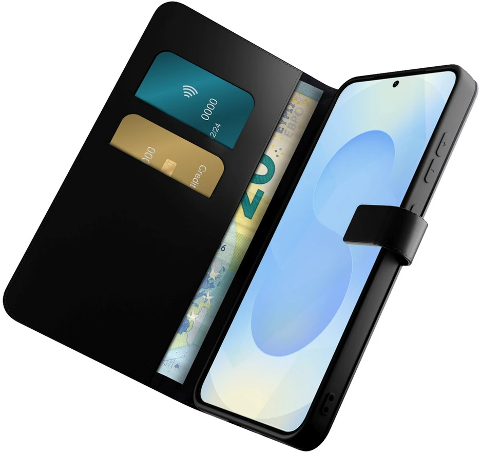 Puro Booklet Samsung Galaxy S25 Plus – dėklas telefonui juodos spalvos