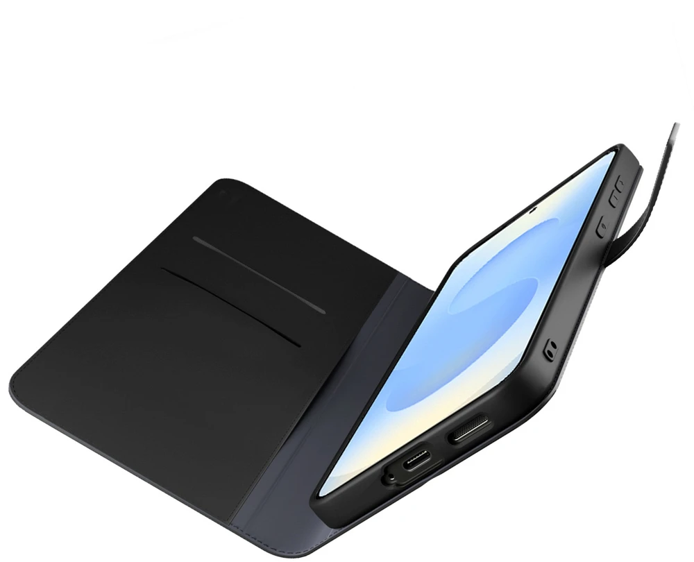 Puro Booklet Samsung Galaxy S25 Plus – dėklas telefonui juodos spalvos