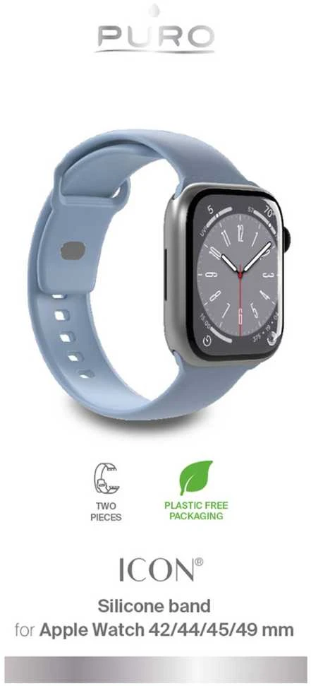 Puro „ICON” silikoninė apyrankė forApple Watch 38–40–41mm, light mėlynos spalvos