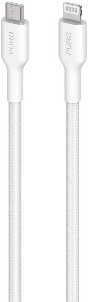 Puro Elektrik Puro Fabrik USB-C – žaibo laidas su MFI 1,2 m – baltas