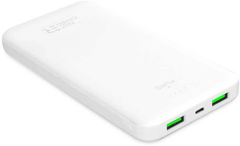 Nezatříděno Apple Išorinė baterija PURO su greituoju krovimu, 10 000mAh, 2xUSB-A, 1xUSB-C, balta / PWFCBB100P2WHI