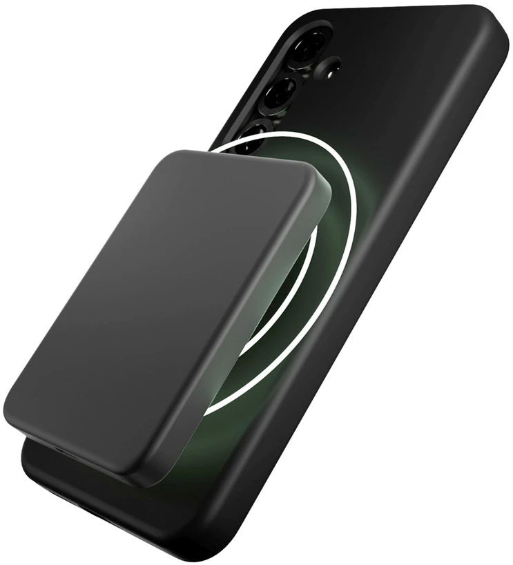 Puro Icon Mag Silicone with MagSafe Samsung Galaxy S25 Plus – dėklas telefonui juodos spalvos