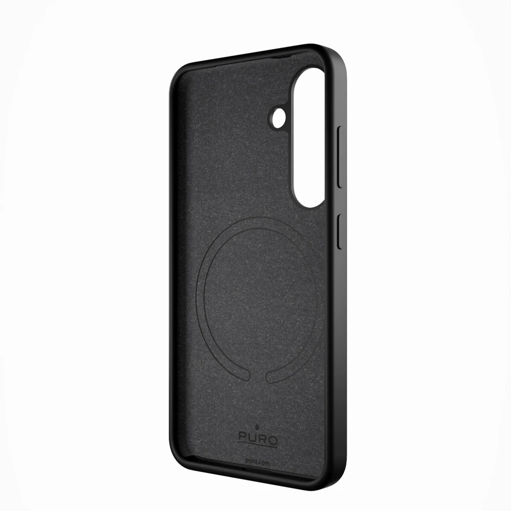 Puro Icon Mag Silicone with MagSafe Samsung Galaxy S25 Plus – dėklas telefonui juodos spalvos