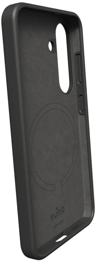 Puro Icon Mag Silicone with MagSafe Samsung Galaxy S25 Plus – dėklas telefonui juodos spalvos