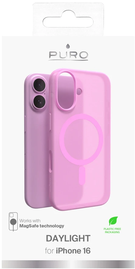 Puro Daylight MagSafe silikoninis dėklas Apple iPhone 16 – Rožinė
