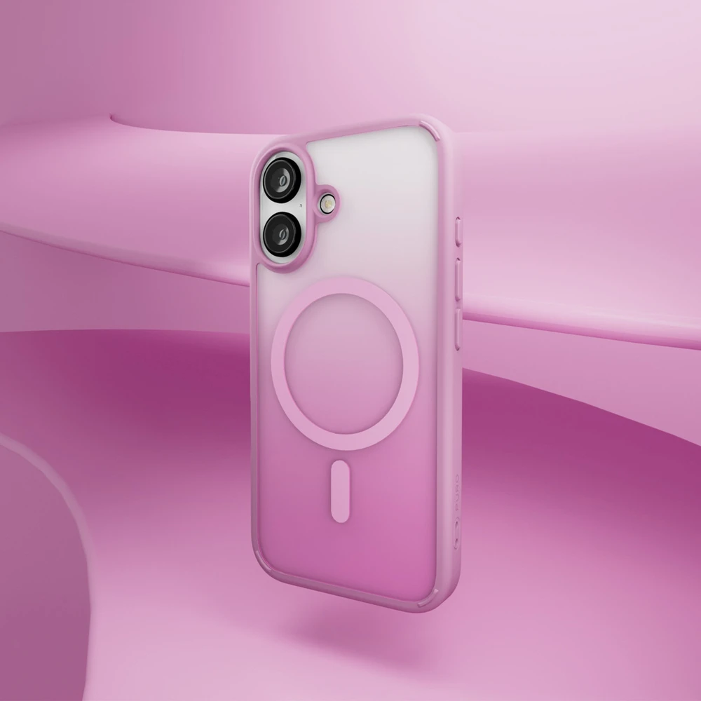 Puro Gradient MagSafe Silikoninis Apple iPhone 16 – dėklas telefonui rožinės spalvos