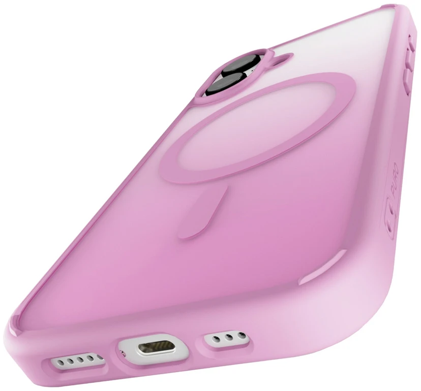 Puro Gradient MagSafe Silikoninis Apple iPhone 16 – dėklas telefonui rožinės spalvos