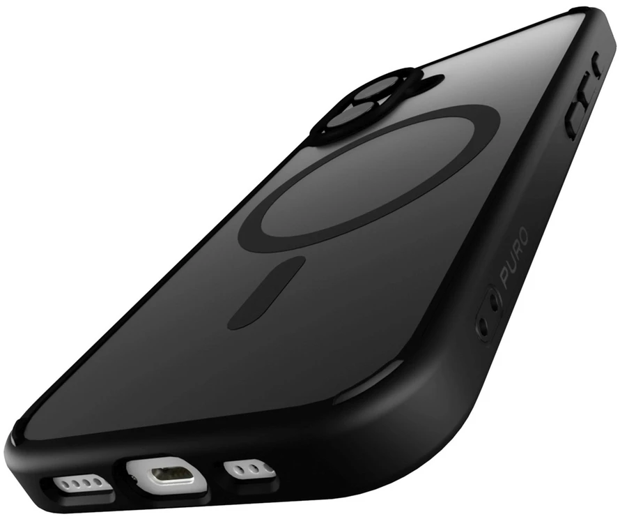 Silikoninis Puro Gradient MagSafe Apple iPhone 16 – dėklas telefonui juodos spalvos