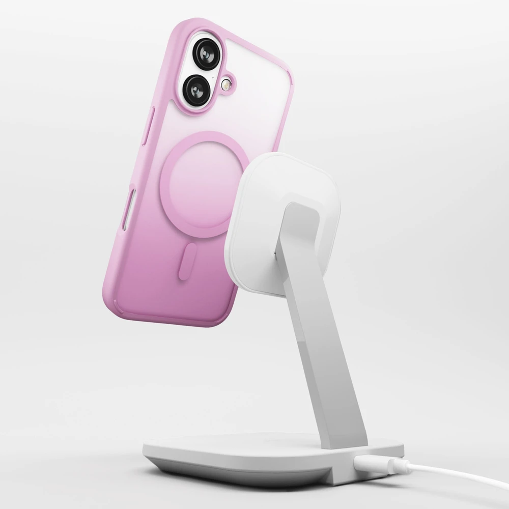 Puro Gradient MagSafe Silikoninis Apple iPhone 16 – dėklas telefonui rožinės spalvos