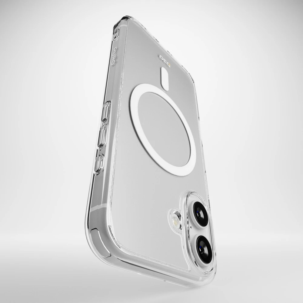 Puro Impact dėklas telefonui skaidrus D3O MagSafe Silikoninis Apple iPhone 16 – dėklas telefonui skaidrus
