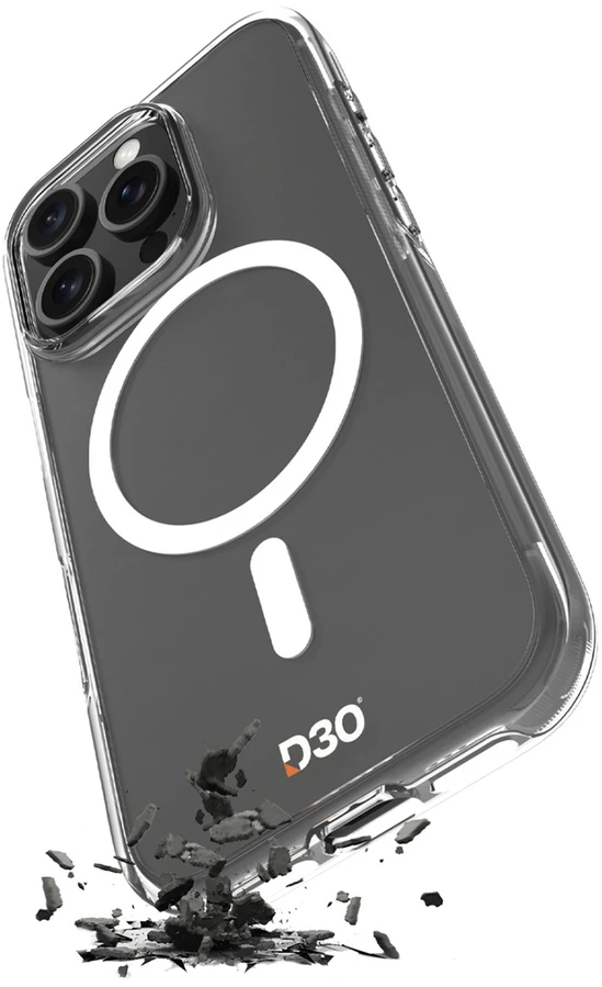 Puro Impact dėklas telefonui skaidrus D3O MagSafe Silikoninis Apple iPhone 16 Plus – dėklas telefonui skaidrus