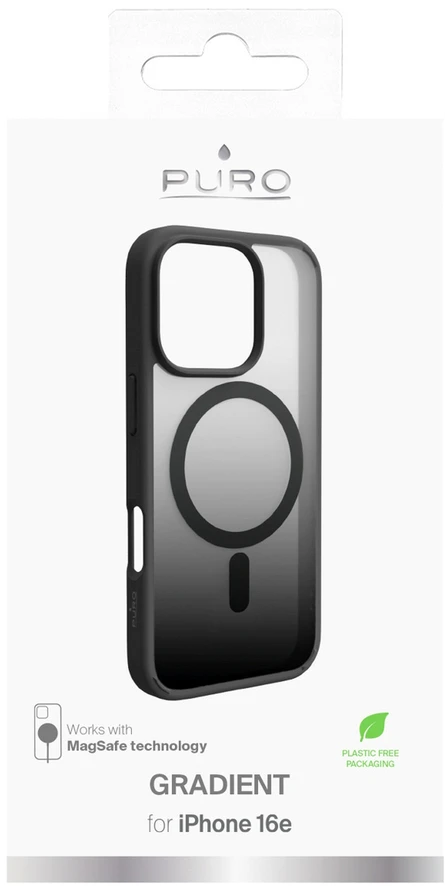 Silikoninis Puro Gradient MagSafe Apple iPhone 16 Pro Max – dėklas telefonui juodos spalvos