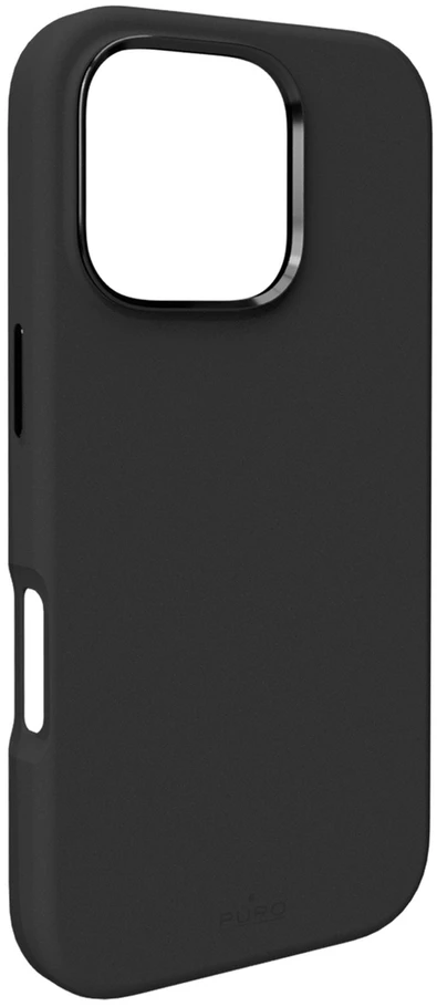 Silikoninis Puro Icon Mag Pro MagSafe Apple iPhone 16 Pro Max – dėklas telefonui juodos spalvos