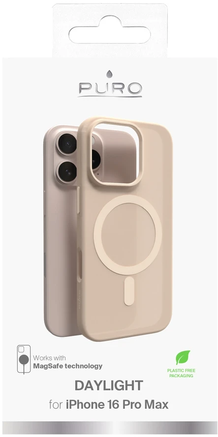 Silikoninis Puro Daylight MagSafe Apple iPhone 16 Pro Max – dėklas telefonui gelsvas